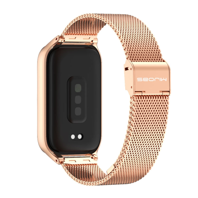 For Xiaomi Smart Band 9 Active / Redmi Band 3 Mijobs Metal Shell Milan Buckle Watch Band