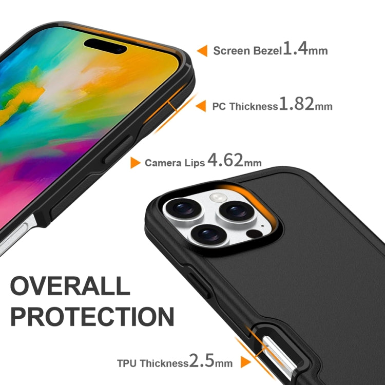 For iPhone 16 Pro Shockproof MagSafe Armor PC Hybrid TPU Phone Case