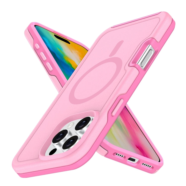 For iPhone 16 Pro Shockproof MagSafe Armor PC Hybrid TPU Phone Case