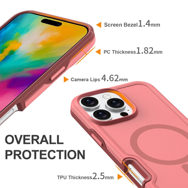 For iPhone 16 Pro Shockproof MagSafe Armor PC Hybrid TPU Phone Case