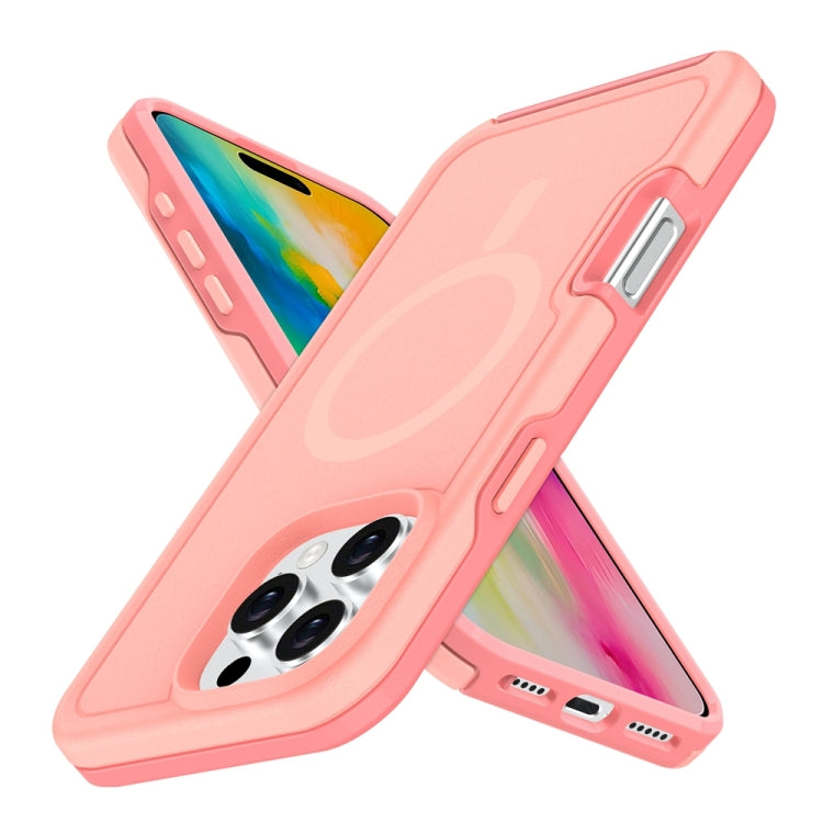 For iPhone 16 Pro Shockproof MagSafe Armor PC Hybrid TPU Phone Case