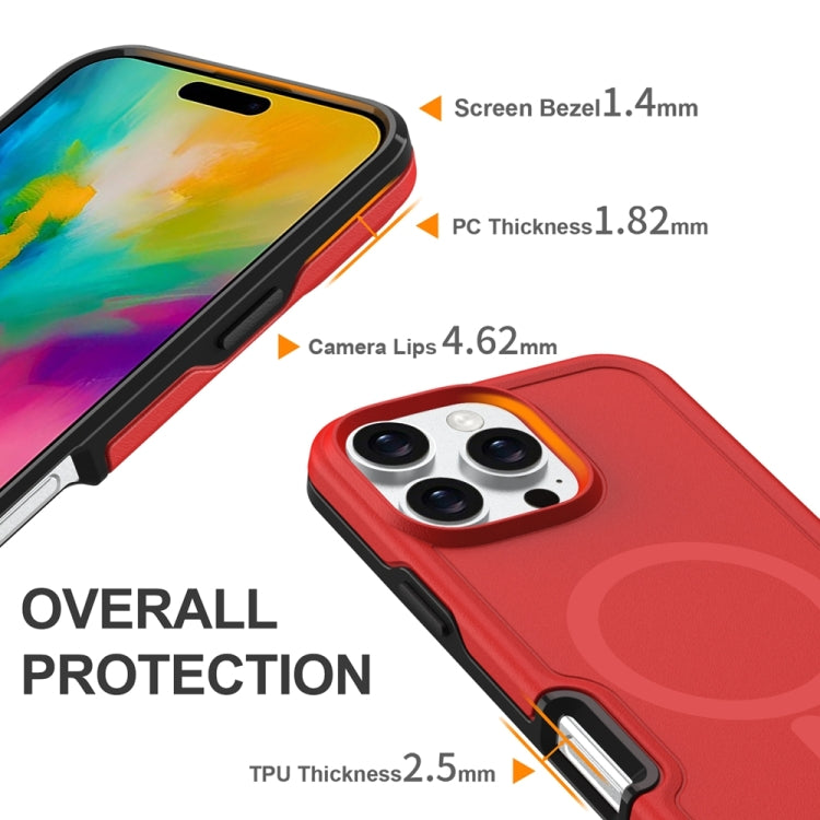 For iPhone 16 Plus Shockproof MagSafe Armor PC Hybrid TPU Phone Case