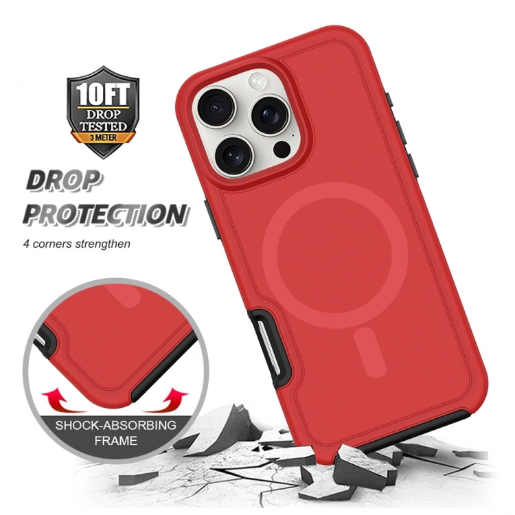 For iPhone 16 Plus Shockproof MagSafe Armor PC Hybrid TPU Phone Case