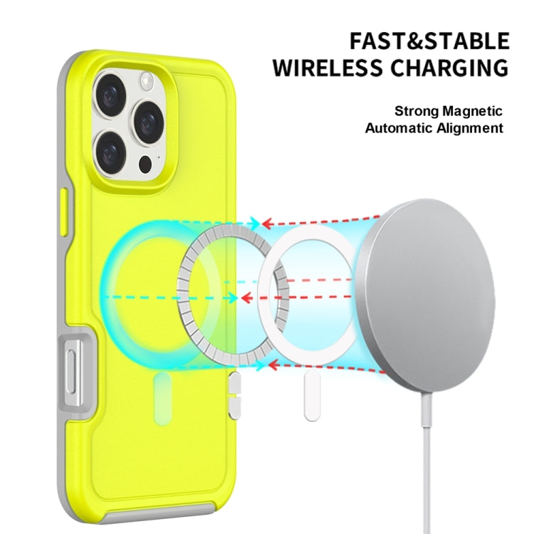 For iPhone 16 Plus Shockproof MagSafe Armor PC Hybrid TPU Phone Case
