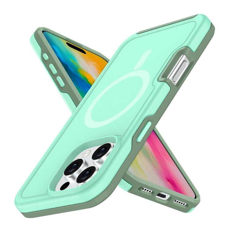 For iPhone 16 Plus Shockproof MagSafe Armor PC Hybrid TPU Phone Case