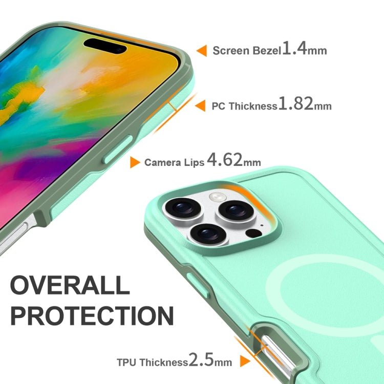 For iPhone 16 Plus Shockproof MagSafe Armor PC Hybrid TPU Phone Case