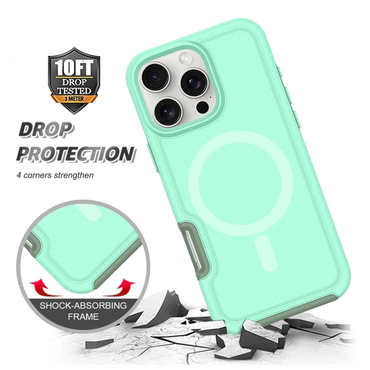For iPhone 16 Plus Shockproof MagSafe Armor PC Hybrid TPU Phone Case