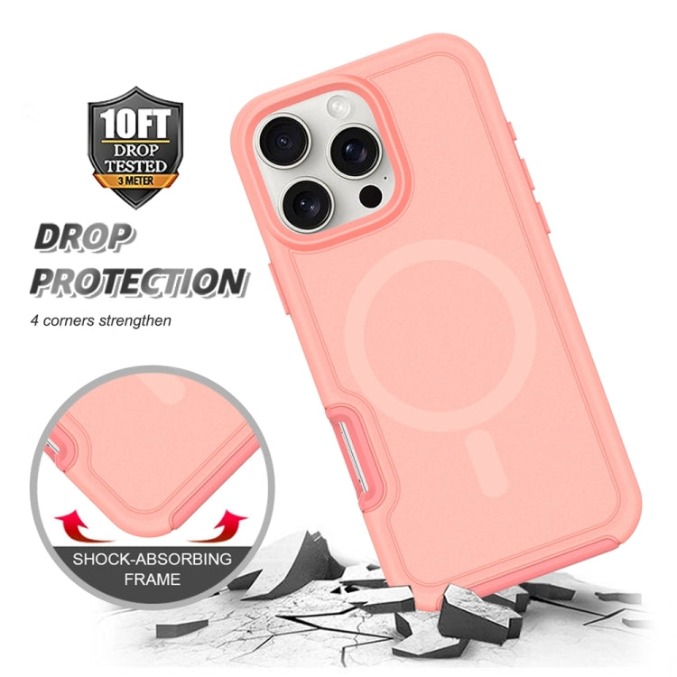 For iPhone 16 Plus Shockproof MagSafe Armor PC Hybrid TPU Phone Case