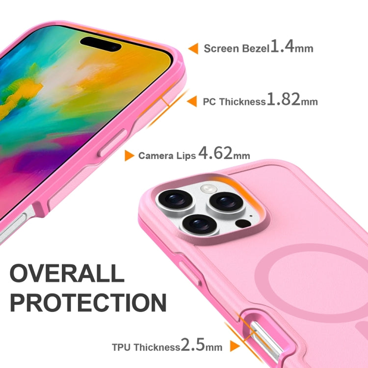 For iPhone 16 Shockproof MagSafe Armor PC Hybrid TPU Phone Case