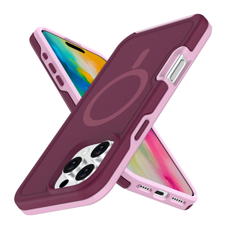 For iPhone 16 Shockproof MagSafe Armor PC Hybrid TPU Phone Case