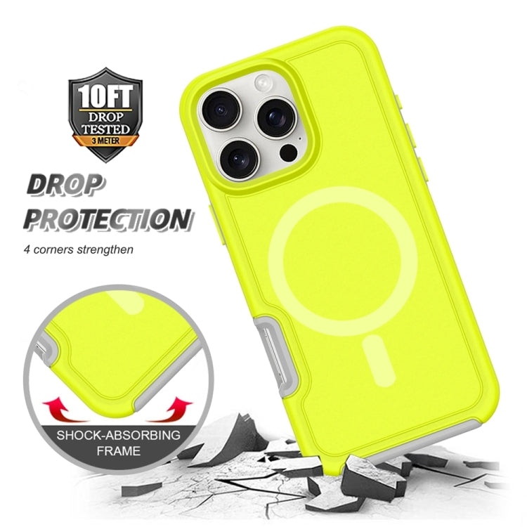 For iPhone 16 Shockproof MagSafe Armor PC Hybrid TPU Phone Case