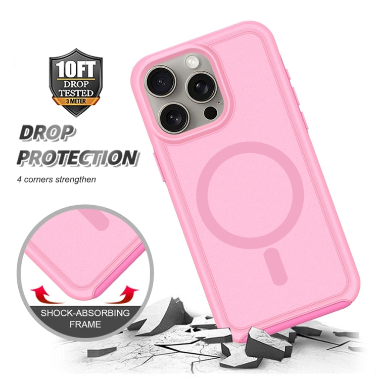 For iPhone 15 Pro Shockproof MagSafe Armor PC Hybrid TPU Phone Case