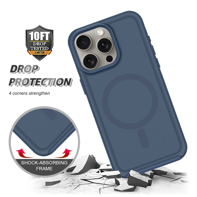 For iPhone 15 Pro Shockproof MagSafe Armor PC Hybrid TPU Phone Case