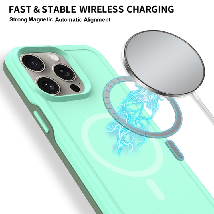 For iPhone 15 Pro Shockproof MagSafe Armor PC Hybrid TPU Phone Case