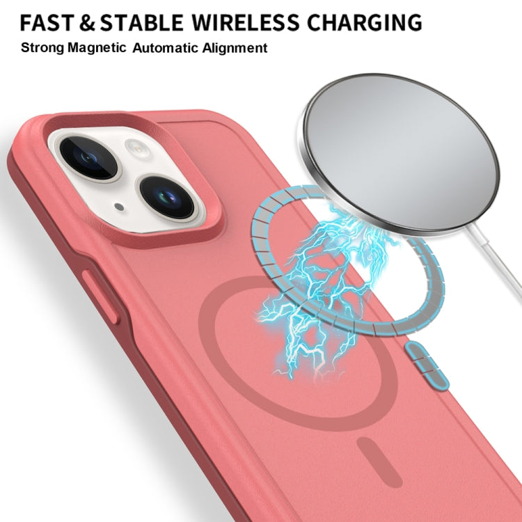 For iPhone 15 Plus Shockproof MagSafe Armor PC Hybrid TPU Phone Case