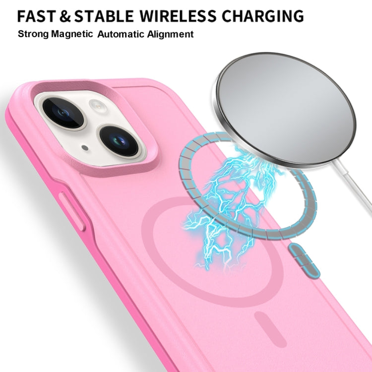 For iPhone 15 Shockproof MagSafe Armor PC Hybrid TPU Phone Case