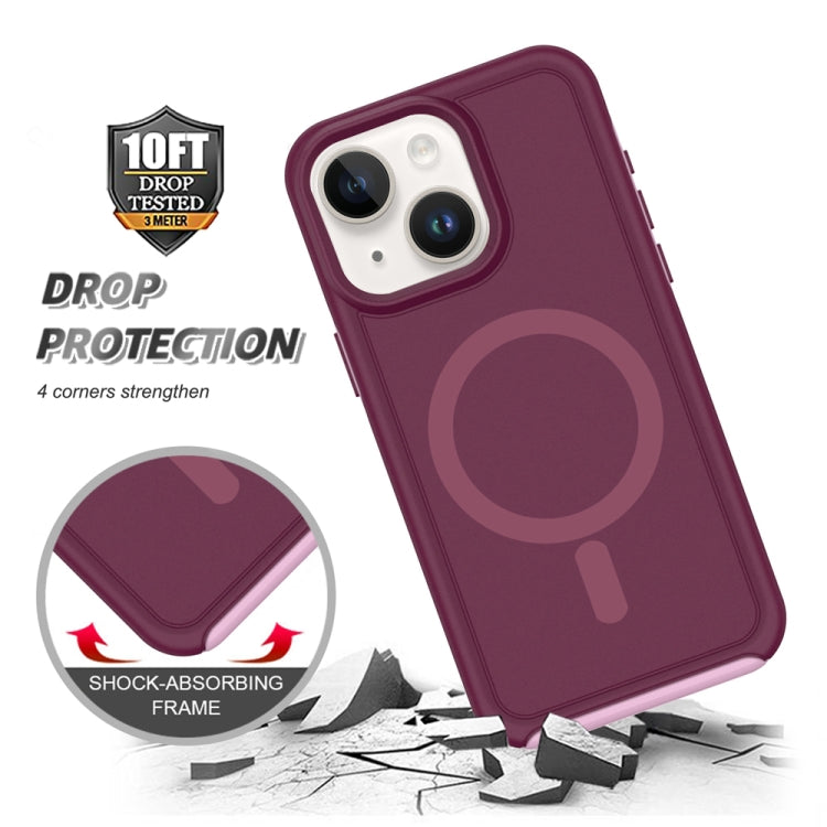 For iPhone 15 Shockproof MagSafe Armor PC Hybrid TPU Phone Case