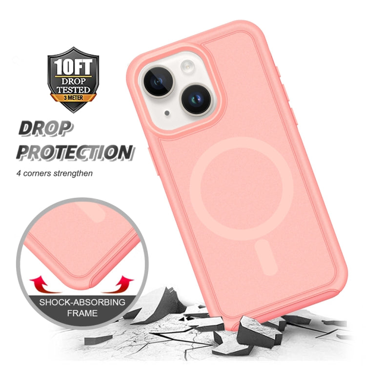 For iPhone 15 Shockproof MagSafe Armor PC Hybrid TPU Phone Case