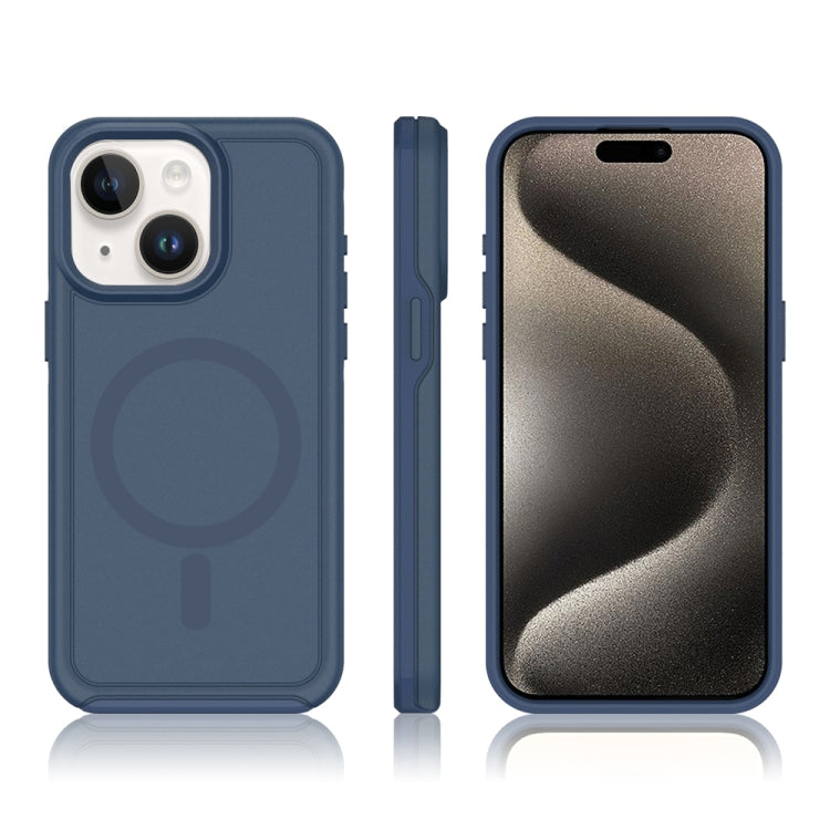 For iPhone 14 Plus Shockproof MagSafe Armor PC Hybrid TPU Phone Case