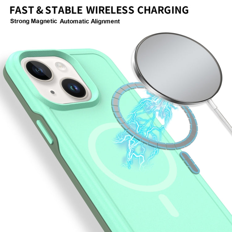 For iPhone 14 Plus Shockproof MagSafe Armor PC Hybrid TPU Phone Case