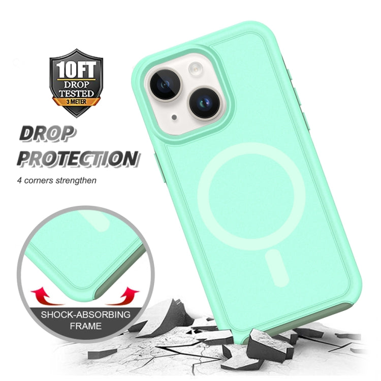 For iPhone 14 Plus Shockproof MagSafe Armor PC Hybrid TPU Phone Case