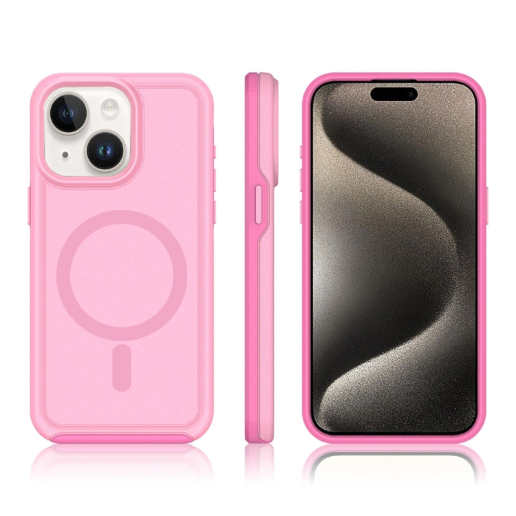 For iPhone 14 Shockproof MagSafe Armor PC Hybrid TPU Phone Case