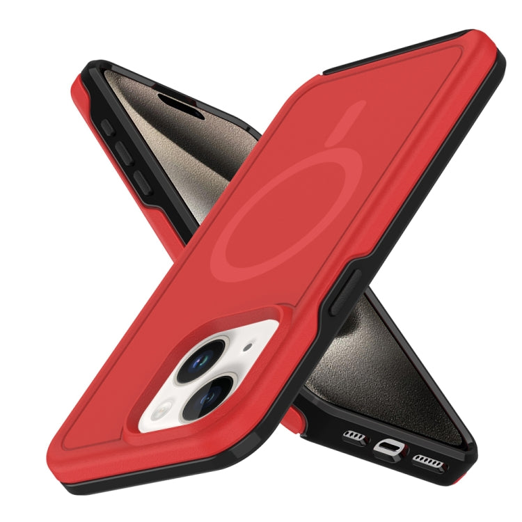 For iPhone 14 Shockproof MagSafe Armor PC Hybrid TPU Phone Case