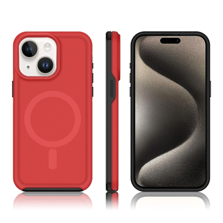 For iPhone 14 Shockproof MagSafe Armor PC Hybrid TPU Phone Case