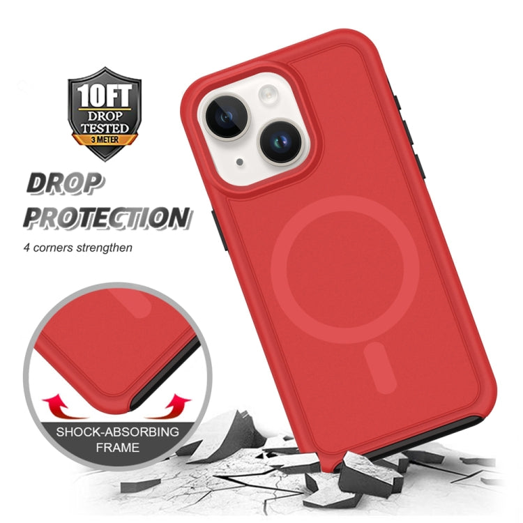 For iPhone 14 Shockproof MagSafe Armor PC Hybrid TPU Phone Case