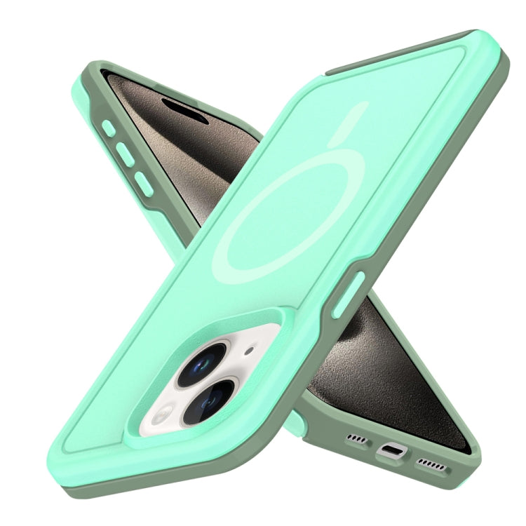For iPhone 14 Shockproof MagSafe Armor PC Hybrid TPU Phone Case