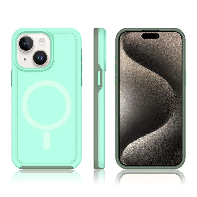 For iPhone 13 Shockproof MagSafe Armor PC Hybrid TPU Phone Case