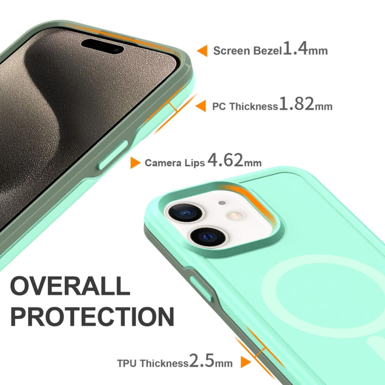 For iPhone 12 Shockproof MagSafe Armor PC Hybrid TPU Phone Case