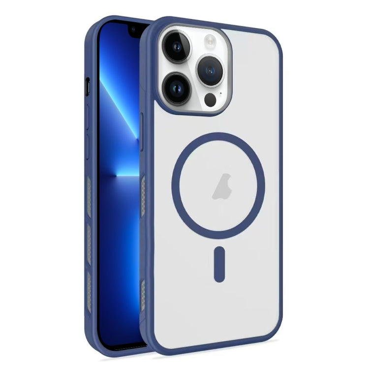 For iPhone 13 Pro Max Frosted Translucent Side Ice Fog Cooling MagSafe Phone Case