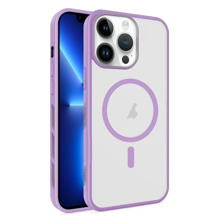 For iPhone 13 Pro Max Frosted Translucent Side Ice Fog Cooling MagSafe Phone Case