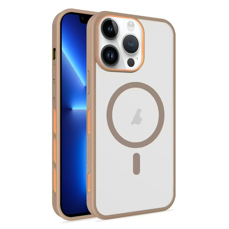For iPhone 13 Pro Frosted Translucent Side Ice Fog Cooling MagSafe Phone Case