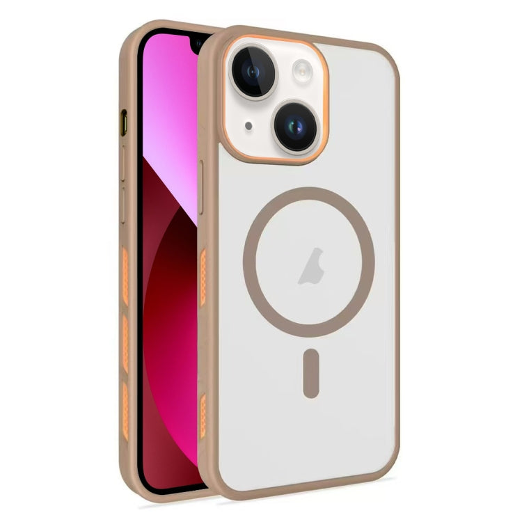 For iPhone 13 Frosted Translucent Side Ice Fog Cooling MagSafe Phone Case
