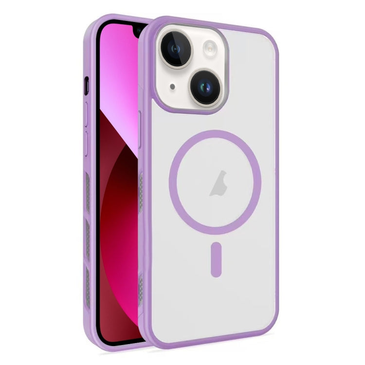 For iPhone 13 Frosted Translucent Side Ice Fog Cooling MagSafe Phone Case