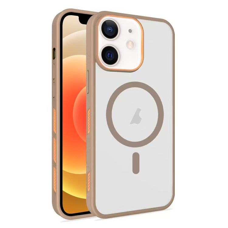 For iPhone 12 Frosted Translucent Side Ice Fog Cooling MagSafe Phone Case