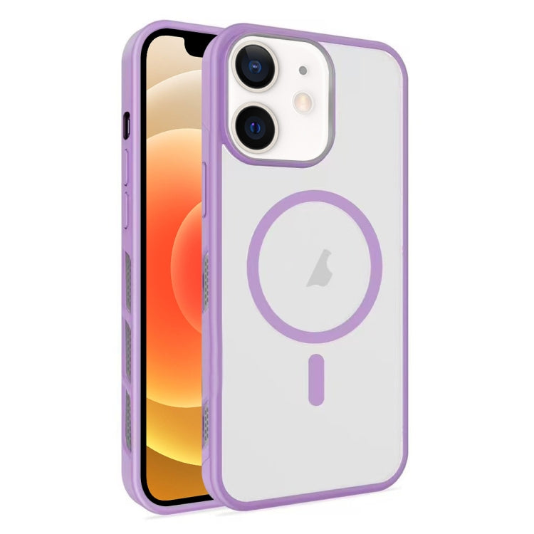 For iPhone 12 Frosted Translucent Side Ice Fog Cooling MagSafe Phone Case
