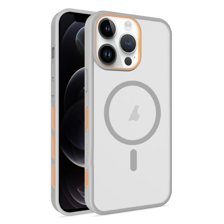 For iPhone 12 Pro Max Frosted Translucent Side Ice Fog Cooling MagSafe Phone Case