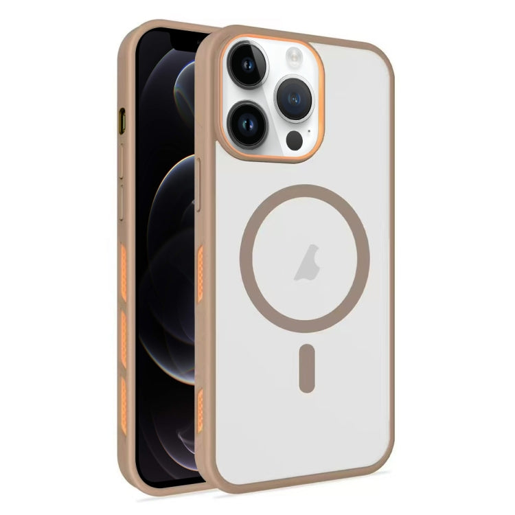 For iPhone 12 Pro Max Frosted Translucent Side Ice Fog Cooling MagSafe Phone Case