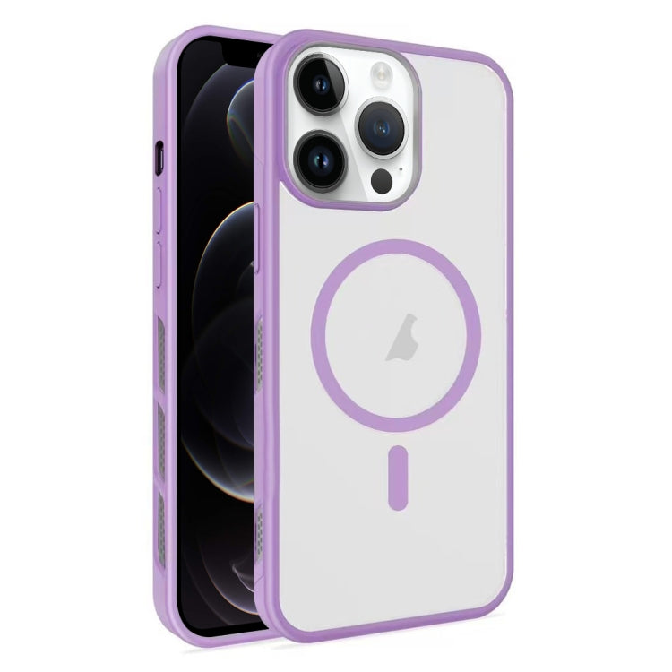 For iPhone 12 Pro Frosted Translucent Side Ice Fog Cooling MagSafe Phone Case