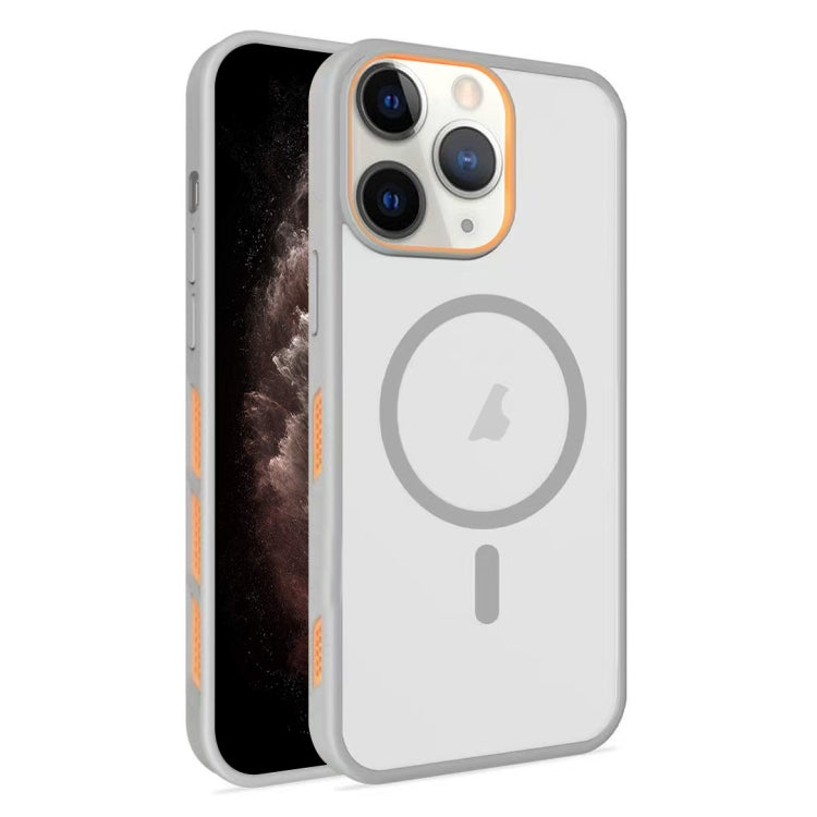 For iPhone 11 Pro Max Frosted Translucent Side Ice Fog Cooling MagSafe Phone Case