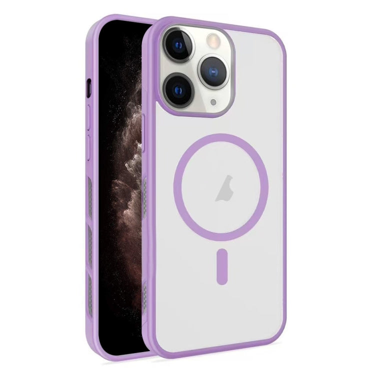 For iPhone 11 Pro Max Frosted Translucent Side Ice Fog Cooling MagSafe Phone Case