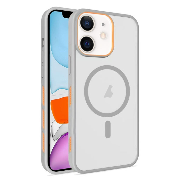 For iPhone 11 Frosted Translucent Side Ice Fog Cooling MagSafe Phone Case