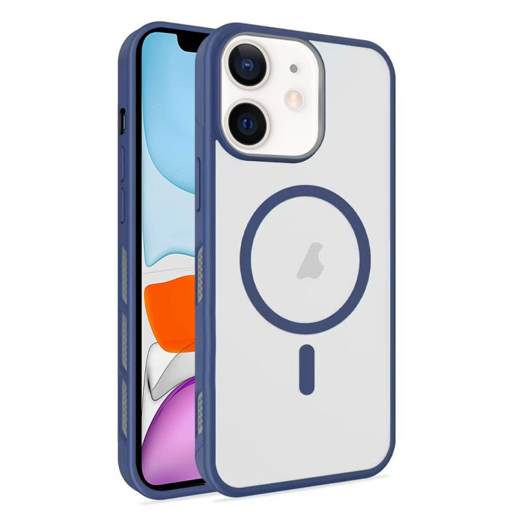 For iPhone 11 Frosted Translucent Side Ice Fog Cooling MagSafe Phone Case