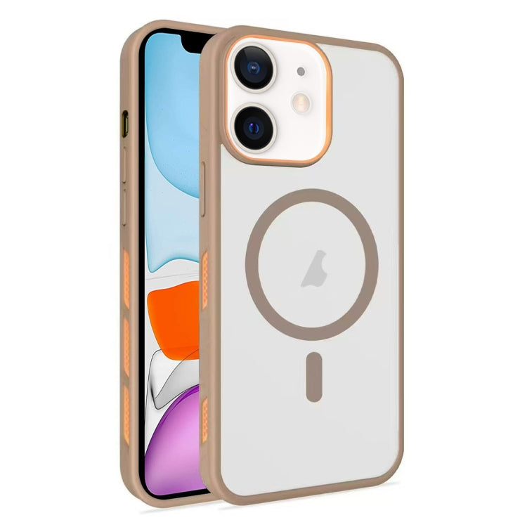 For iPhone 11 Frosted Translucent Side Ice Fog Cooling MagSafe Phone Case