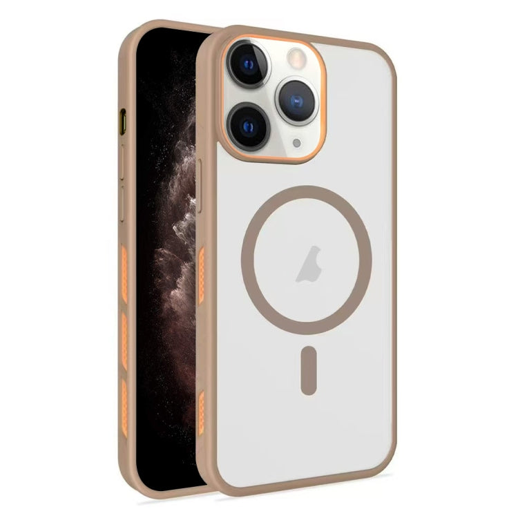 For iPhone 11 Pro Frosted Translucent Side Ice Fog Cooling MagSafe Phone Case