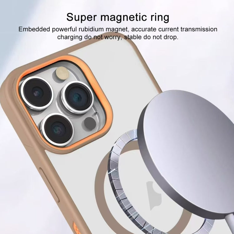 For iPhone 16 Pro Max Frosted Translucent Side Ice Fog Cooling MagSafe Phone Case