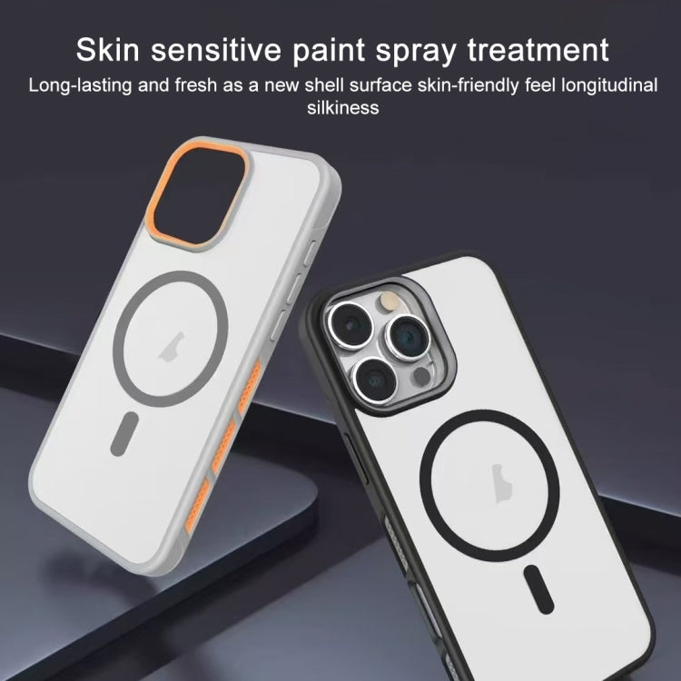 For iPhone 16 Pro Frosted Translucent Side Ice Fog Cooling MagSafe Phone Case